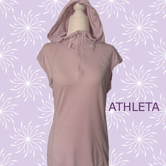 Athleta Tops - NWOT Athleta light pink tank top with hood
